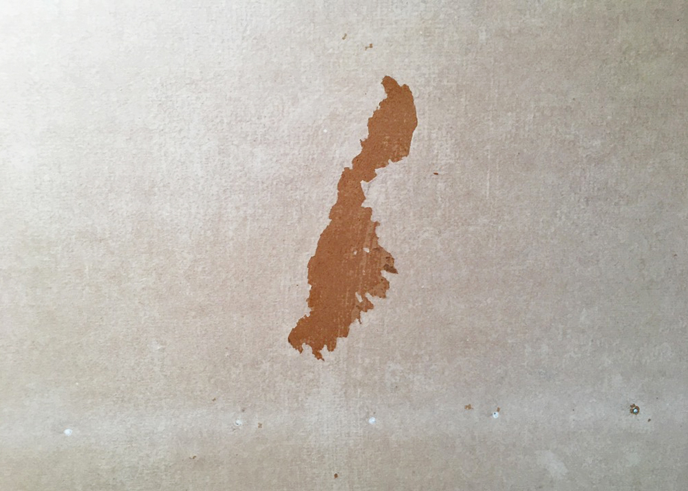 布クロスを剥がした天井